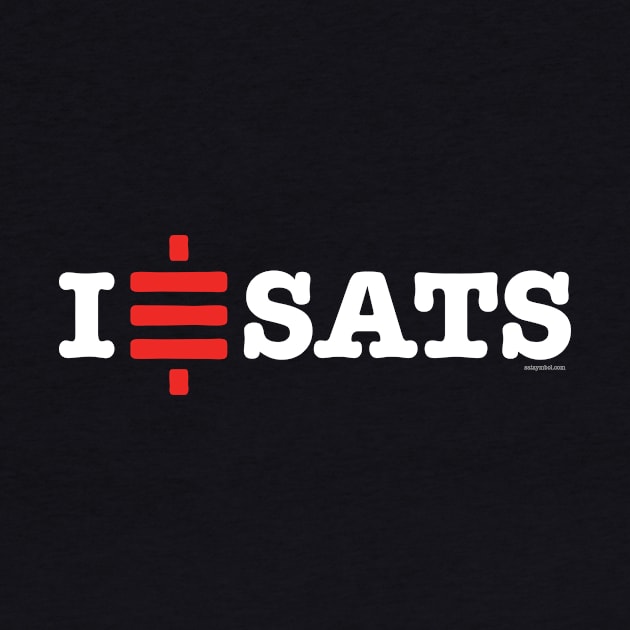 I STACK SATS (dark) by Satoshi Symbol